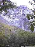 Waterfall near the Stechelberg gondola station.