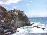 Manarola's harbor.  There's no boat activity in these waves!