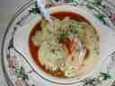 Brigid's fish ravioli with vodka cream sauce