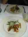 Brigid's main course, chicken stuffed with tapenade