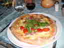 Brigid's Margherita pizza
